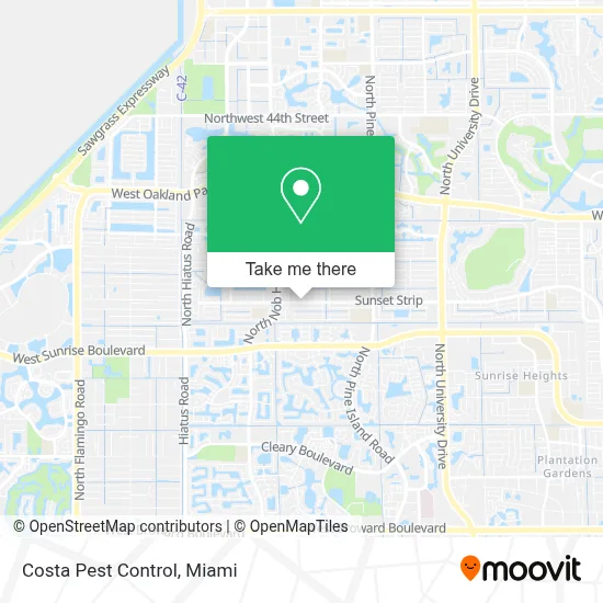 Costa Pest Control map