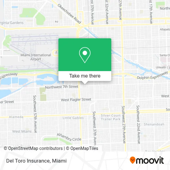 Del Toro Insurance map