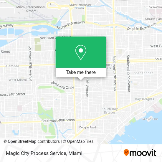 Magic City Process Service map