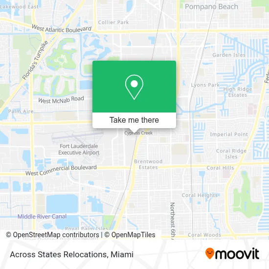 Across States Relocations map