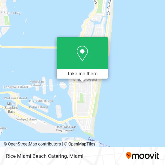 Rice Miami Beach Catering map