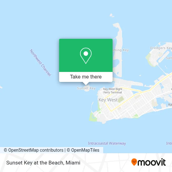 Sunset Key at the Beach map