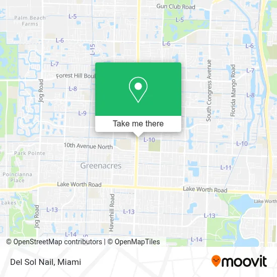 Del Sol Nail map