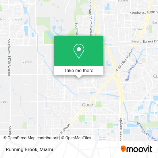 Running Brook map