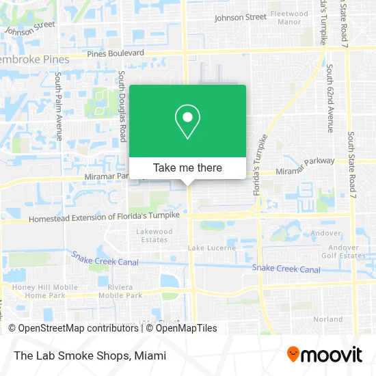 The Lab Smoke Shops map