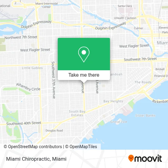 Miami Chiropractic map