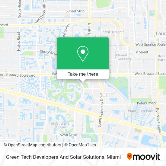 Green Tech Developers And Solar Solutions map
