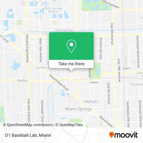D1 Baseball Lab map