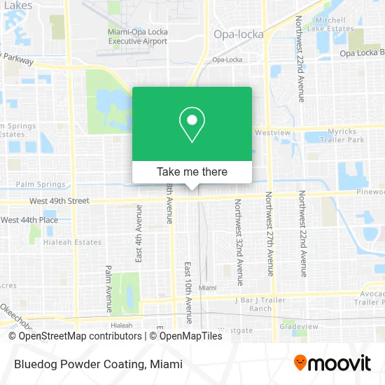Bluedog Powder Coating map