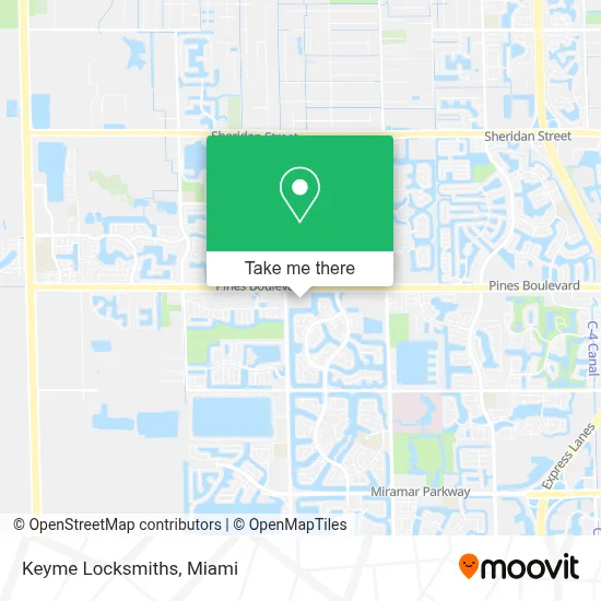Keyme Locksmiths map
