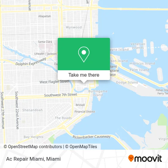 Ac Repair Miami map