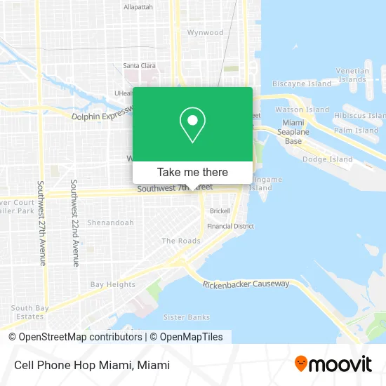 Cell Phone Hop Miami map