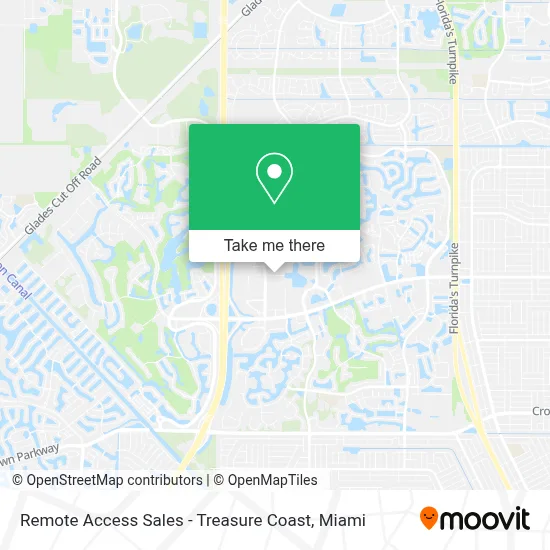 Remote Access Sales - Treasure Coast map