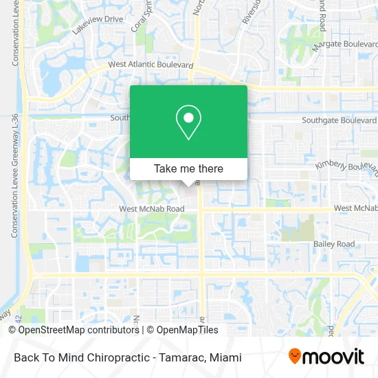 Back To Mind Chiropractic - Tamarac map
