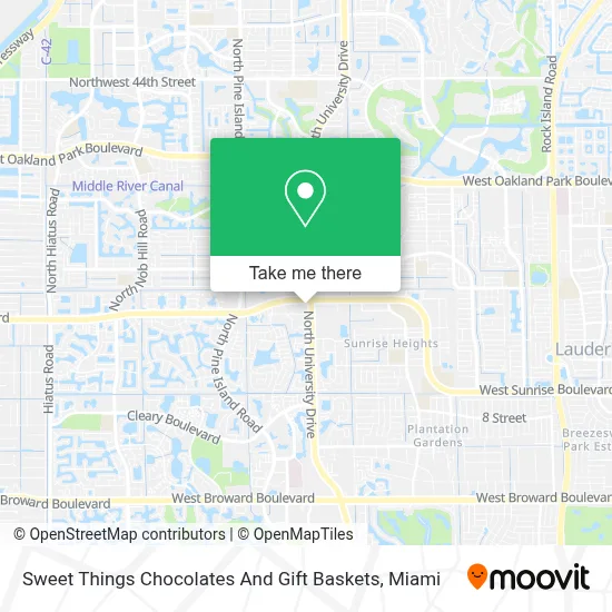 Sweet Things Chocolates And Gift Baskets map