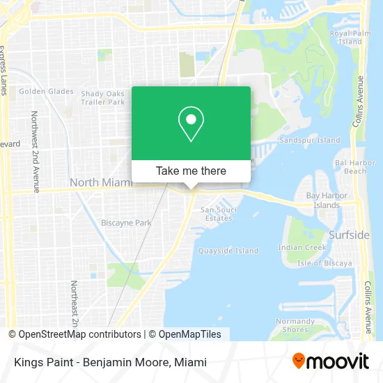 Kings Paint - Benjamin Moore map