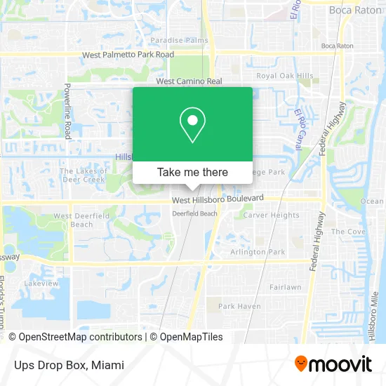 Ups Drop Box map