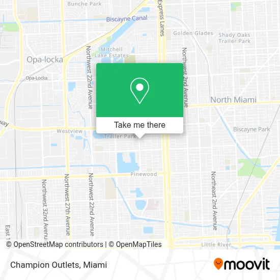 Champion Outlets map