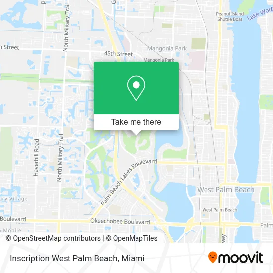 Inscription West Palm Beach map
