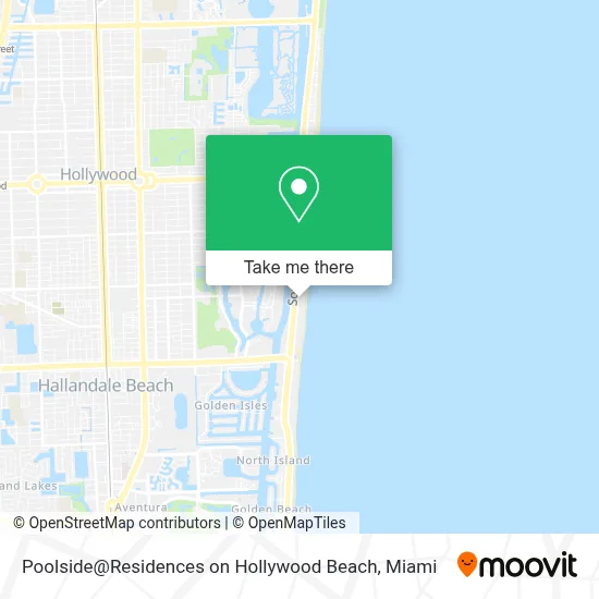 Poolside@Residences on Hollywood Beach map