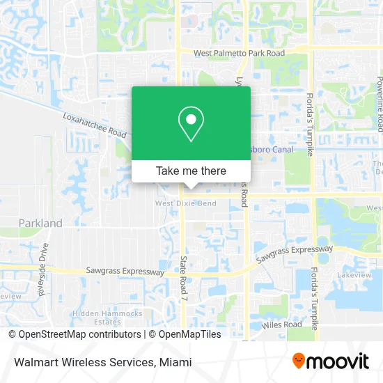 Walmart Wireless Services map