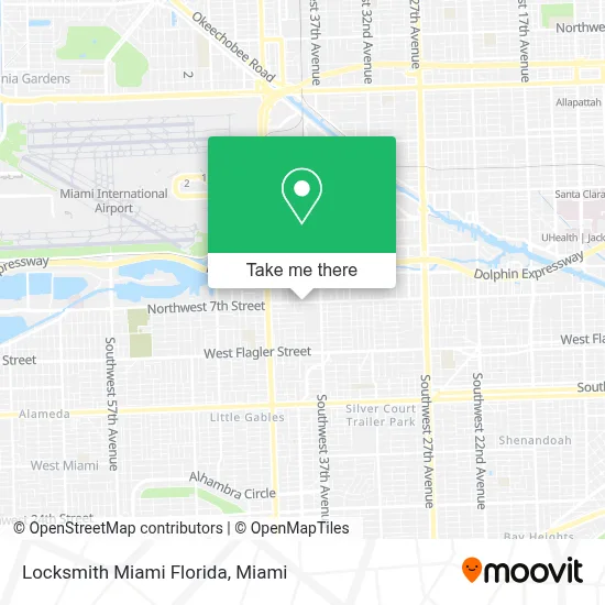 Locksmith Miami Florida map