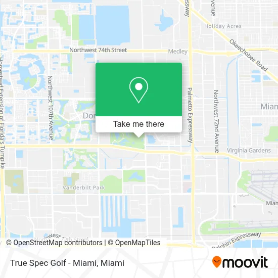 True Spec Golf - Miami map