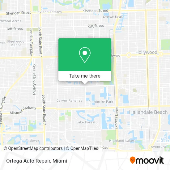 Ortega Auto Repair map
