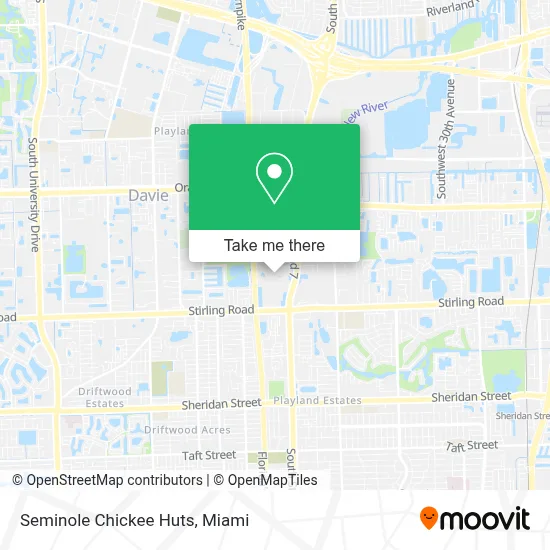 Seminole Chickee Huts map