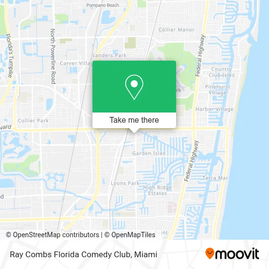 Ray Combs Florida Comedy Club map
