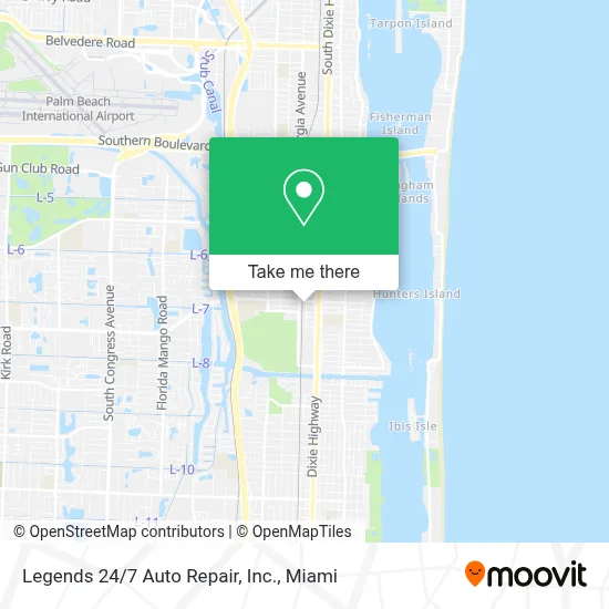 Legends 24/7 Auto Repair, Inc. map