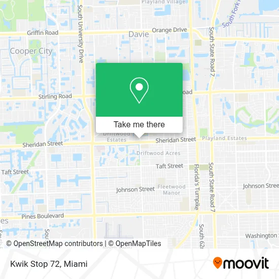 Kwik Stop 72 map
