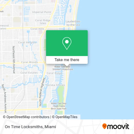 On Time Locksmiths map