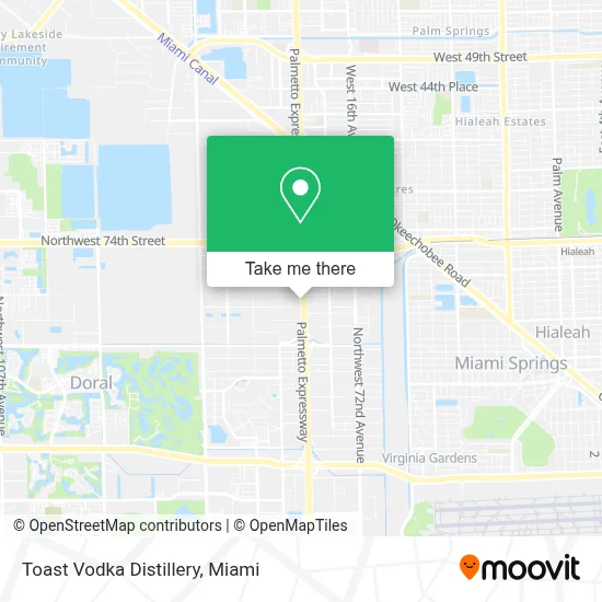 Toast Vodka Distillery map