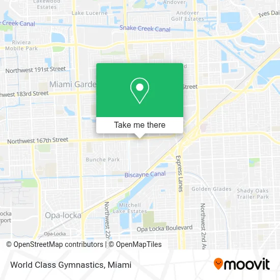 World Class Gymnastics map