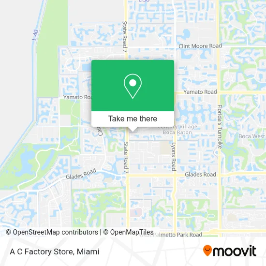 A C Factory Store map