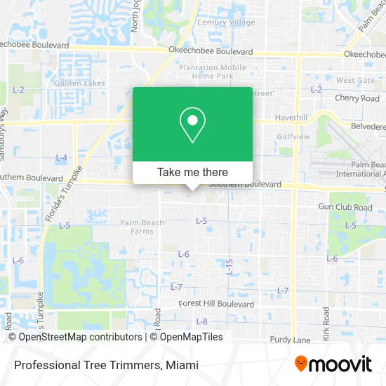 Professional Tree Trimmers map