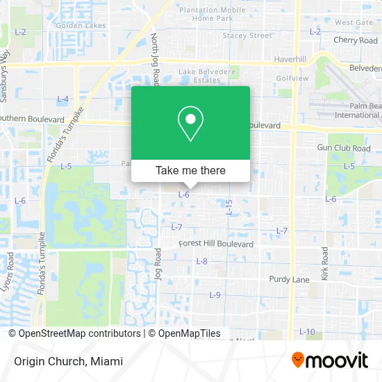 Origin Church map