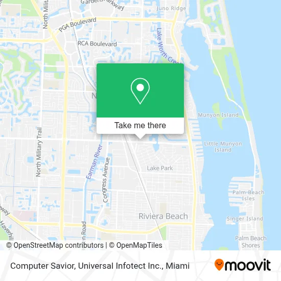 Computer Savior, Universal Infotect Inc. map
