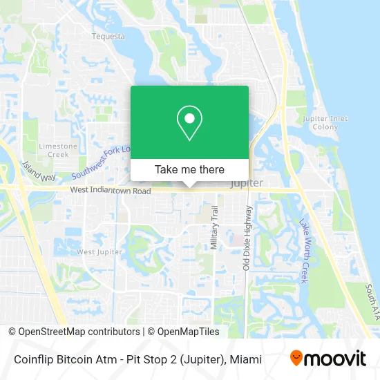 Coinflip Bitcoin Atm - Pit Stop 2 (Jupiter) map