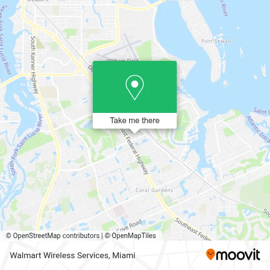 Walmart Wireless Services map
