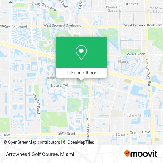 Arrowhead Golf Course map