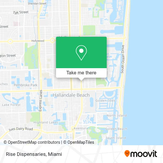 Rise Dispensaries map