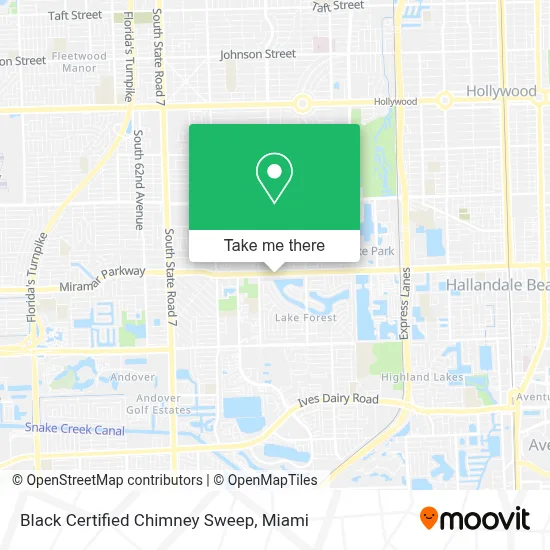 Black Certified Chimney Sweep map