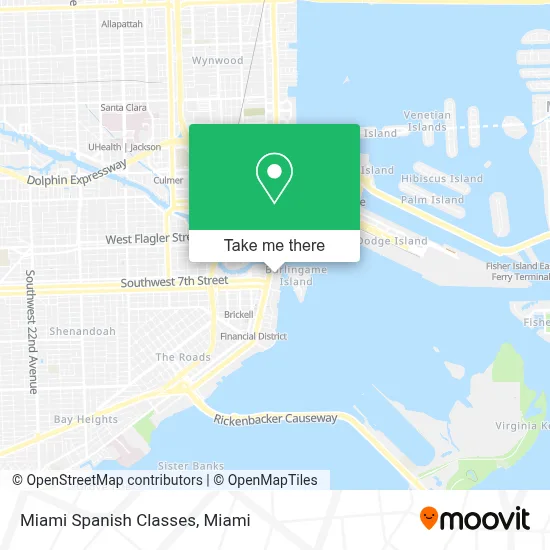 Miami Spanish Classes map