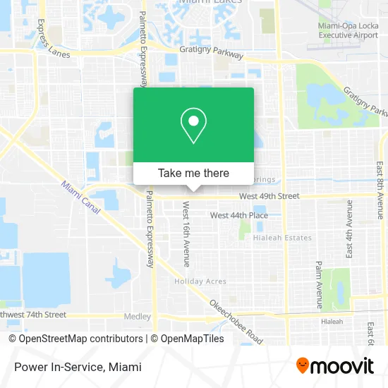 Power In-Service map