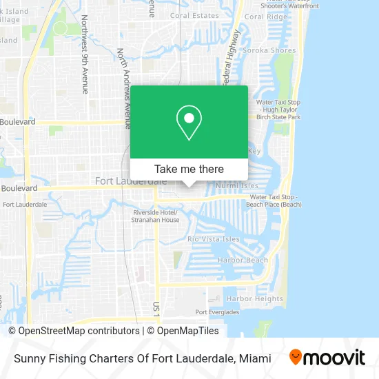 Sunny Fishing Charters Of Fort Lauderdale map
