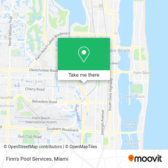 Finn's Pool Services map
