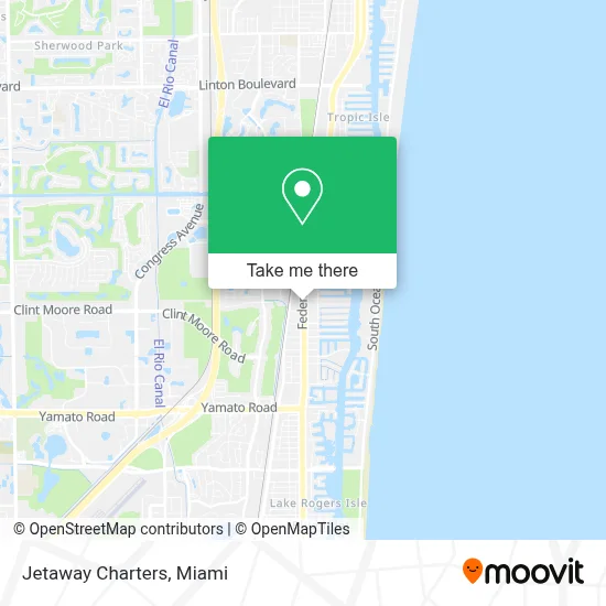 Jetaway Charters map