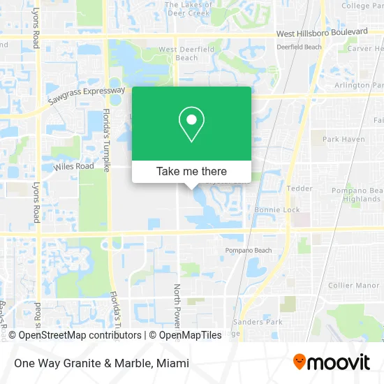 One Way Granite & Marble map